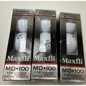 3 3 packs MAXFLI MD 100 Maximum Distance for regular swing‎ speeds Golf Balls